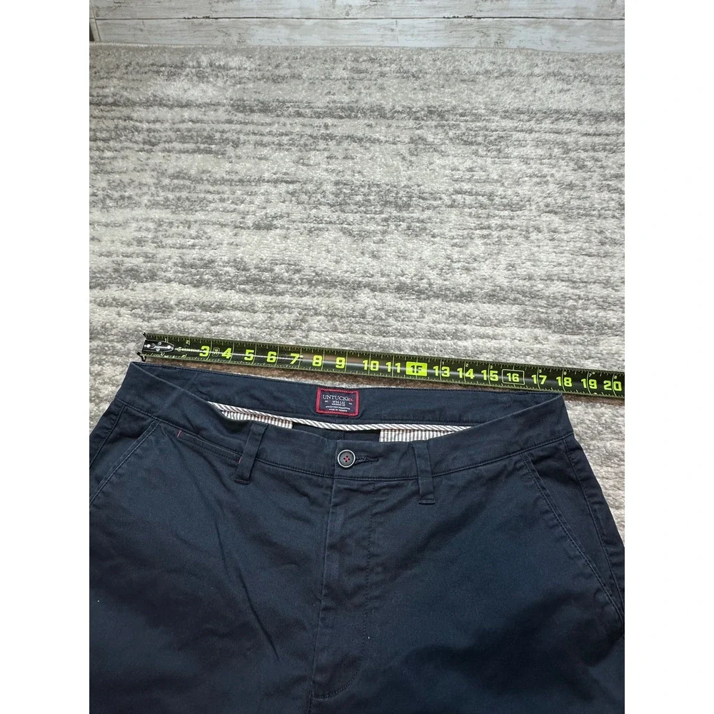 UNTUCKit St. Clair Chino Pants Mens 34x32 Navy Straight Fit 40291 Golf Prep - Picture 7 of 8